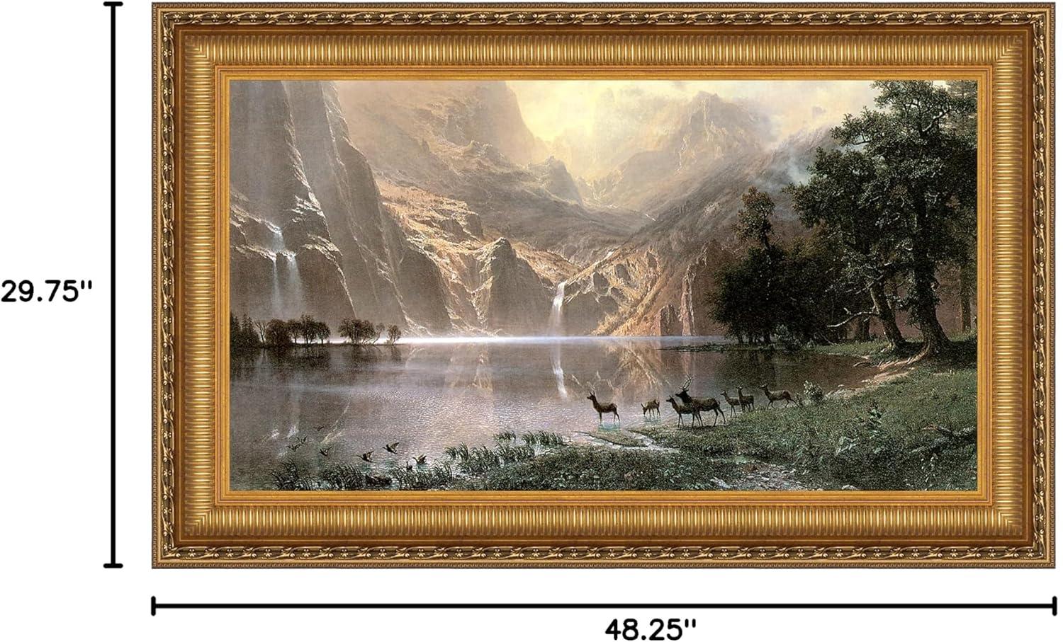 Grande Gold Framed Canvas Painting of Sierra Nevada Landscape
