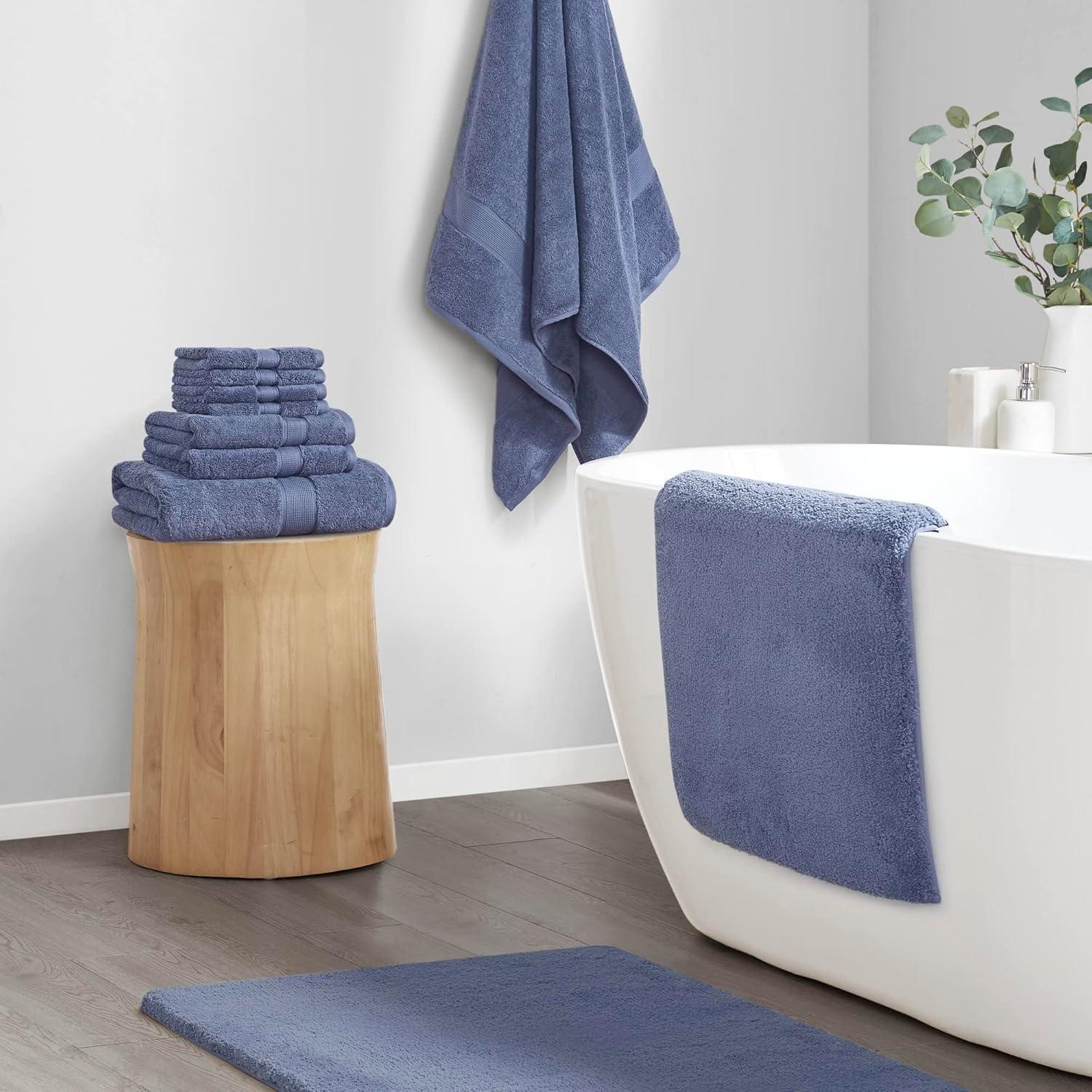 Marshmallow Quick-Dry Navy Microfiber Bath Rug