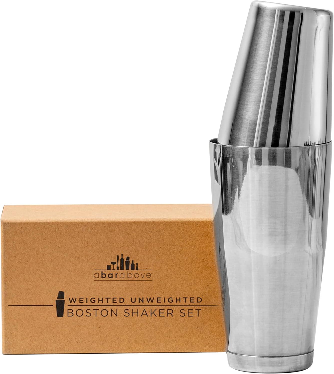 Stainless Steel 18oz & 28oz Weighted Boston Shaker Set