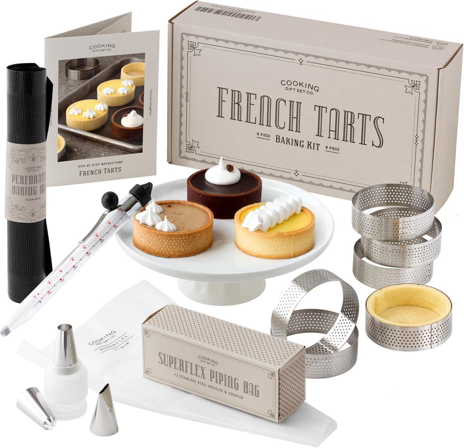 Cooking Gift Set Co | French Tart Baking Kit | Baking Gifts for Mom, Sister, & Friends | Unique French Gifts