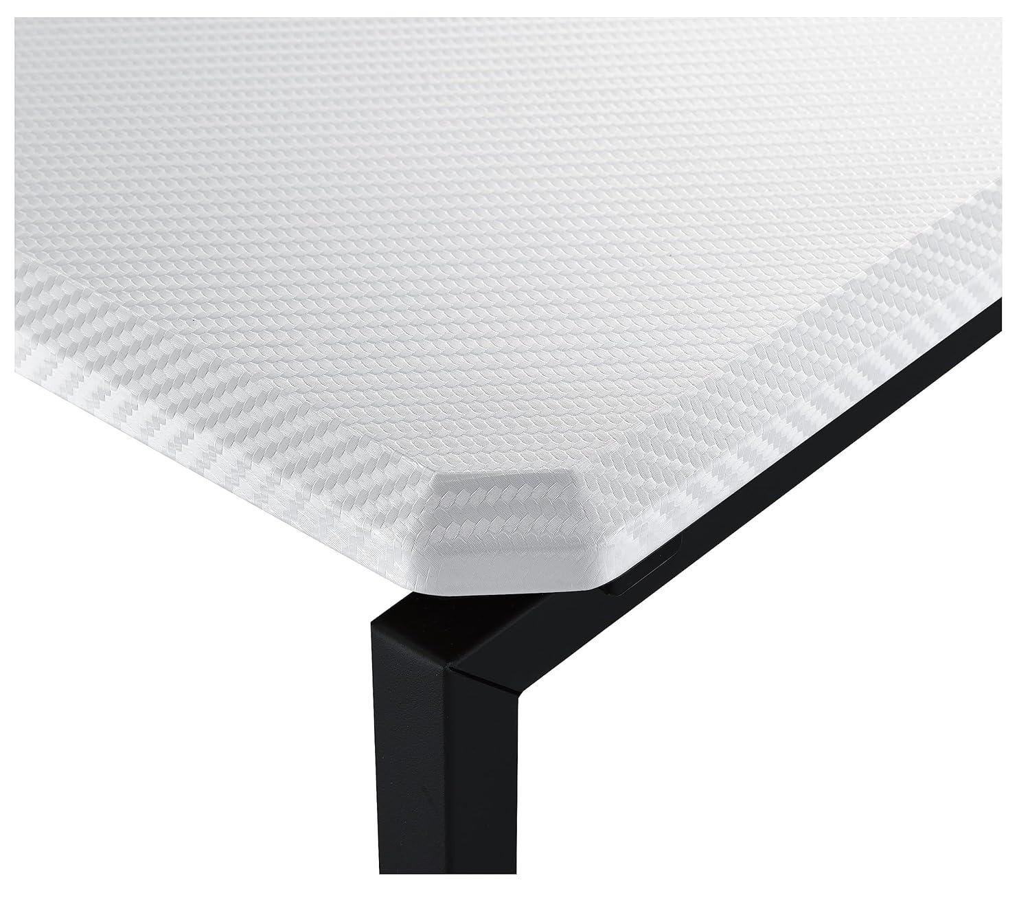 HOMLUX 3 PCS Coffee Table Set Sofa Side Table with 2 Square End Table,White