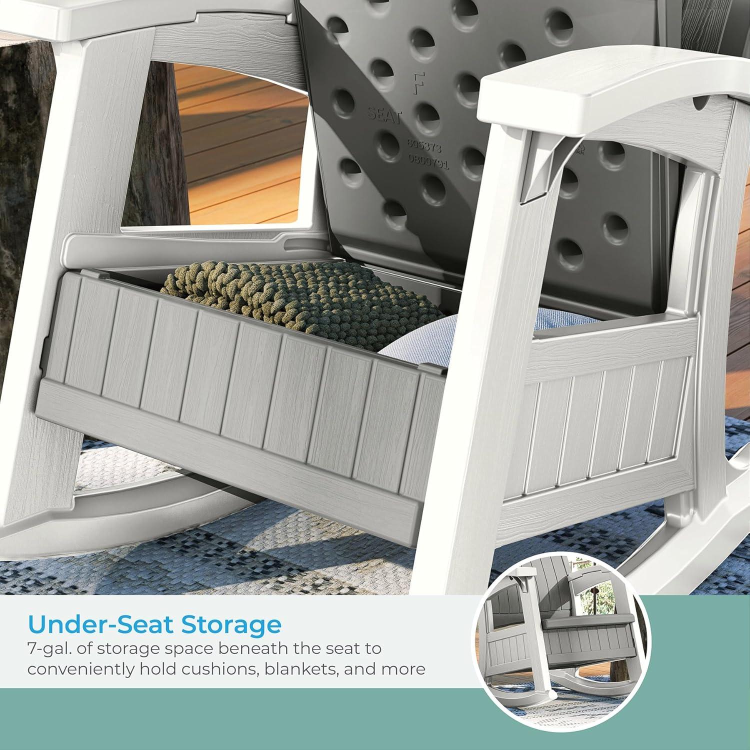 Suncast Suncast Outdoor Rocking Chair with Storage