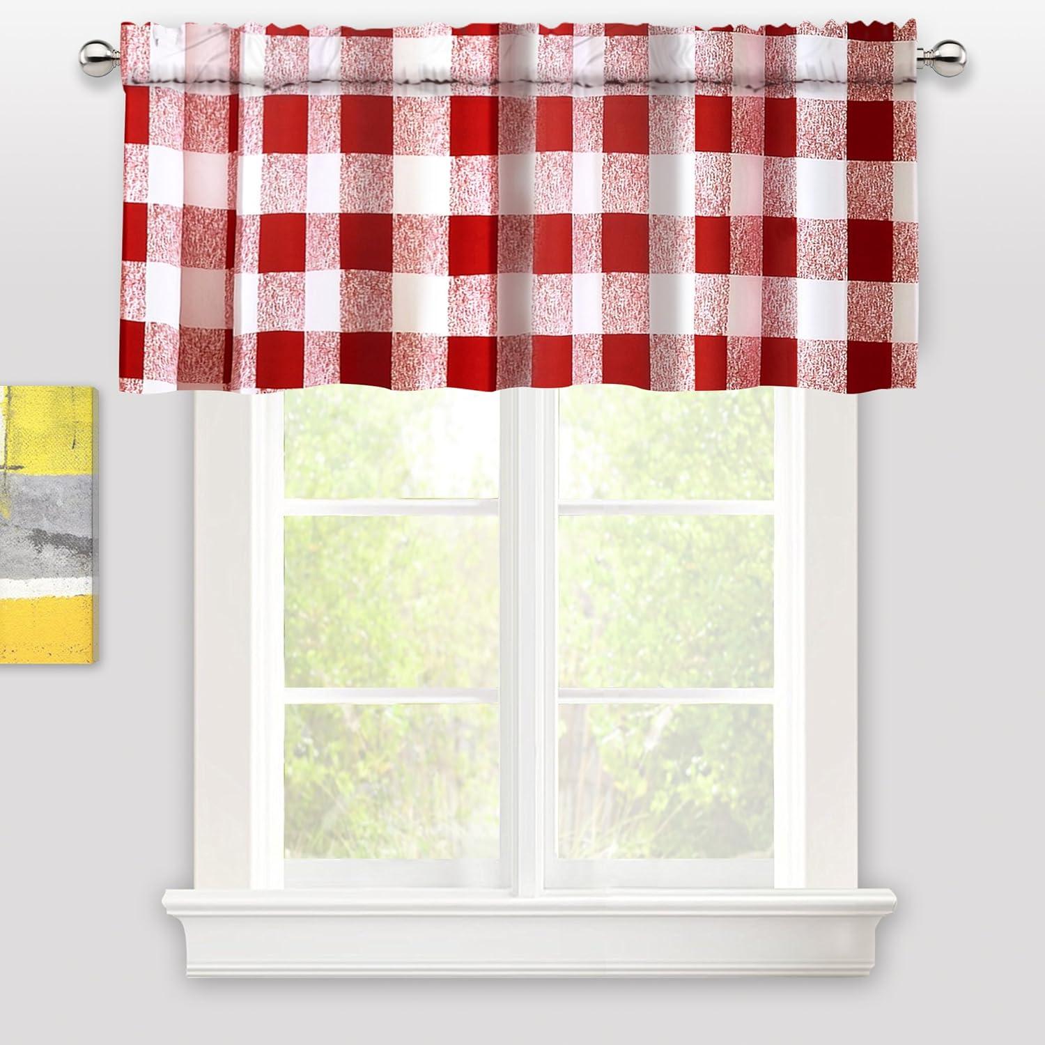 Buffalo Plaid Check Curtains Blackout Room Darkening Thermal Insulated Black and White Buffalo Checkered Window Drapes for Farmhouse Bedroom Living Room Grommet Curtain 2 Panels 84 Inch Long