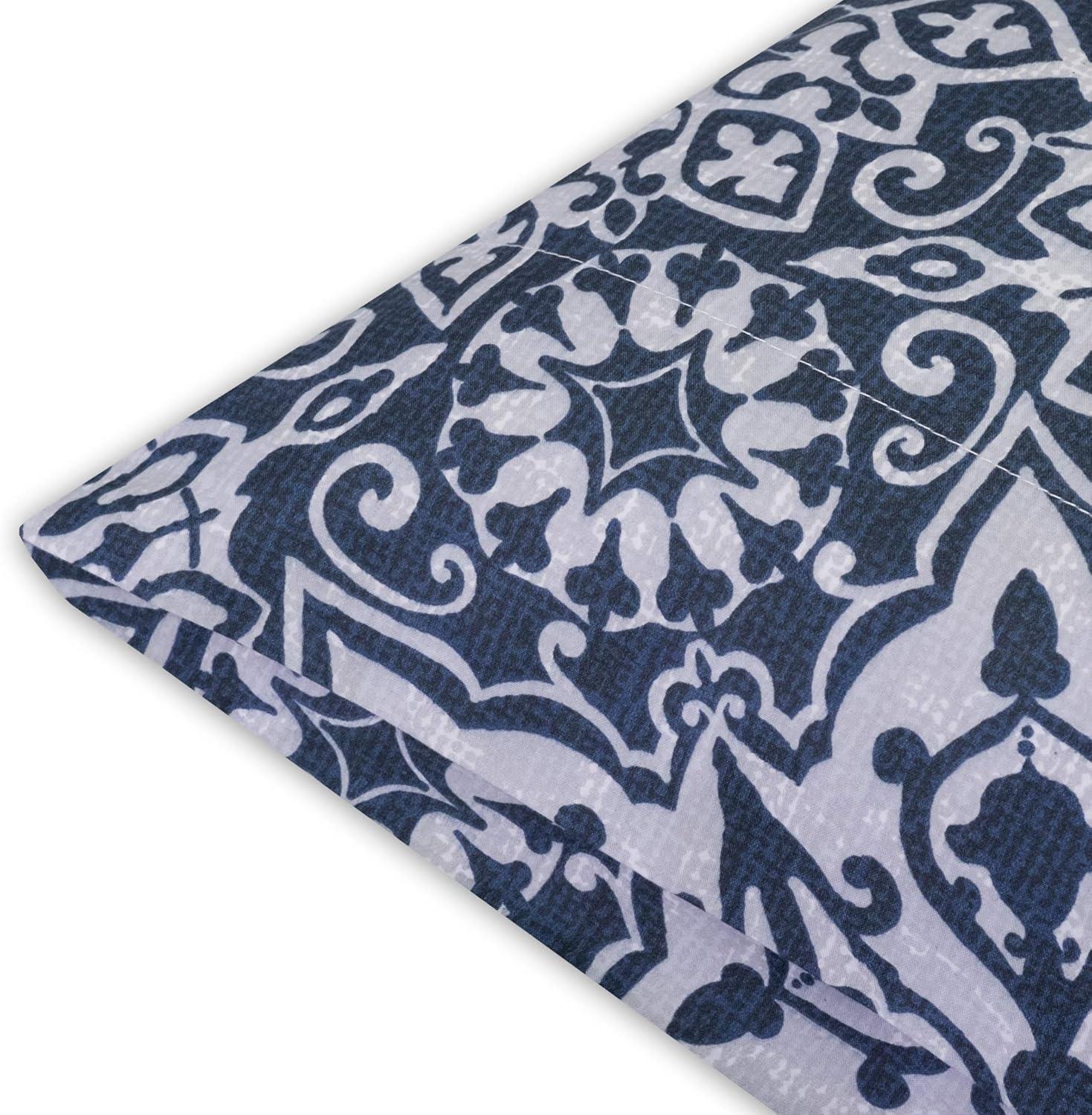 Oasis Blue Mandala Pattern 4-Piece 1800 Series Sheet Set Full