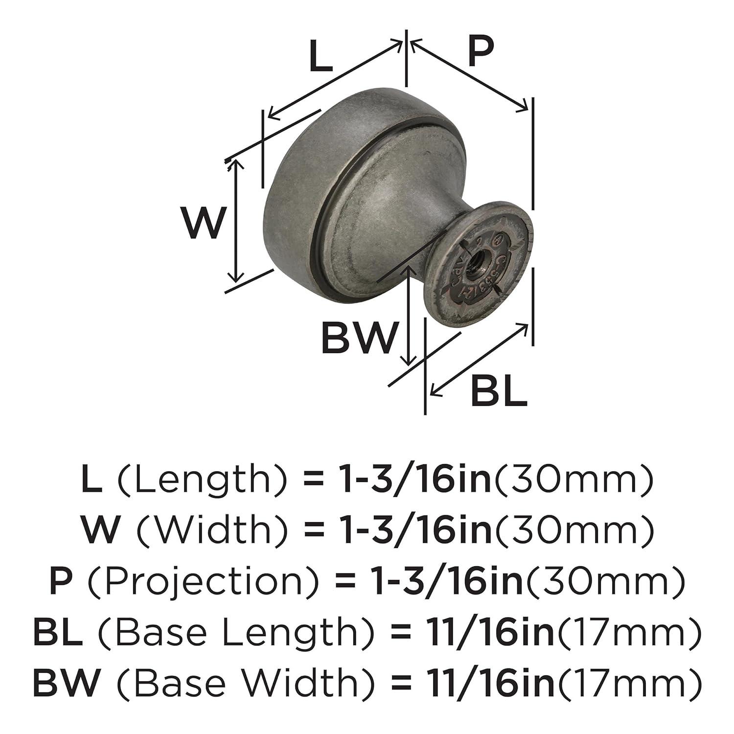 Highland Ridge 1 3/16" Diameter Mushroom Knob