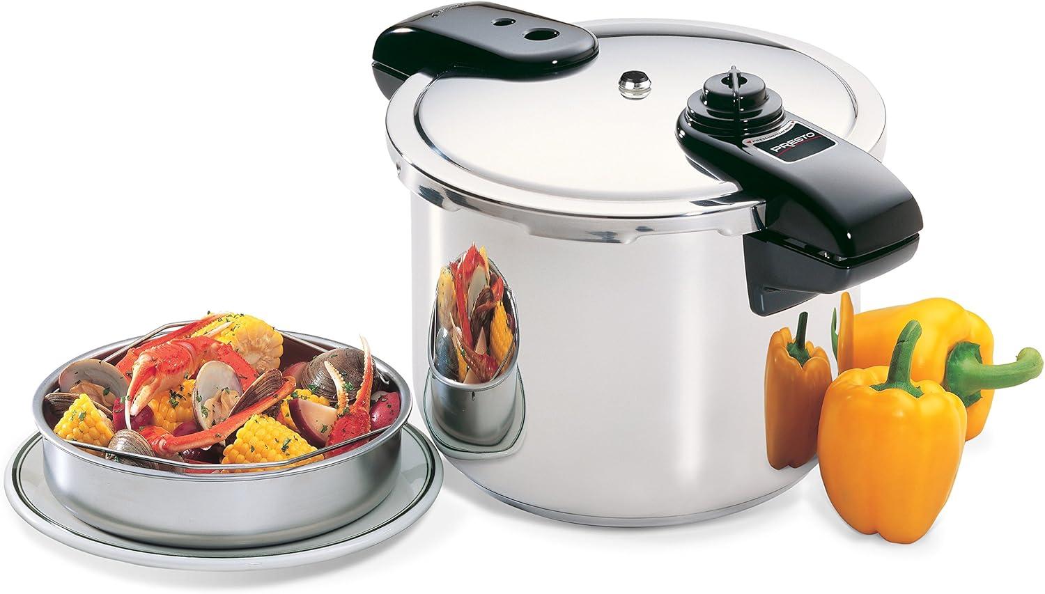 PRESTO 8 qt Stainless Steel Stovetop Quart Pressure Cooker