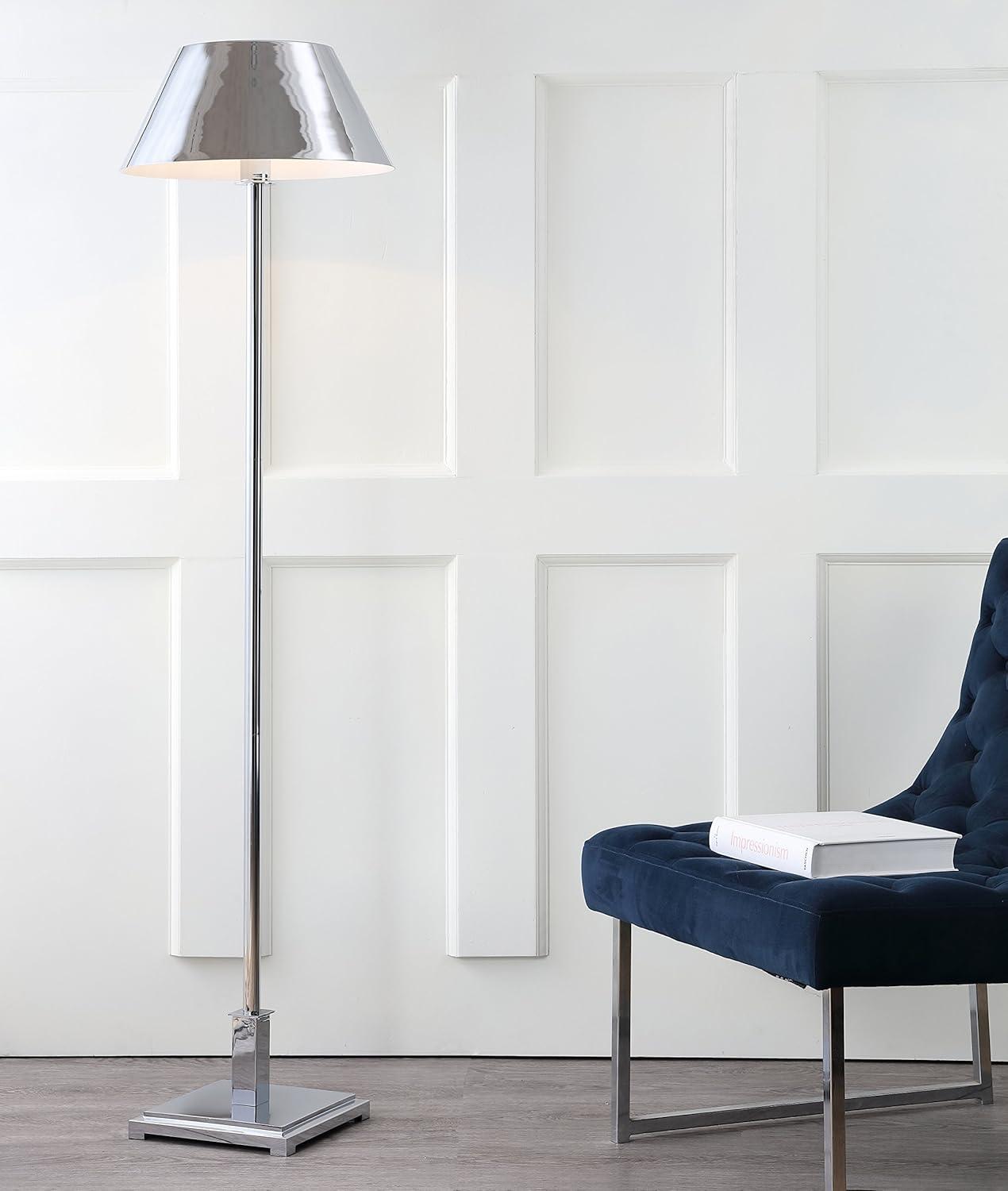 JONATHAN Y Roxy 60" Metal LED Floor Lamp, Brushed Brass, JYL6005B