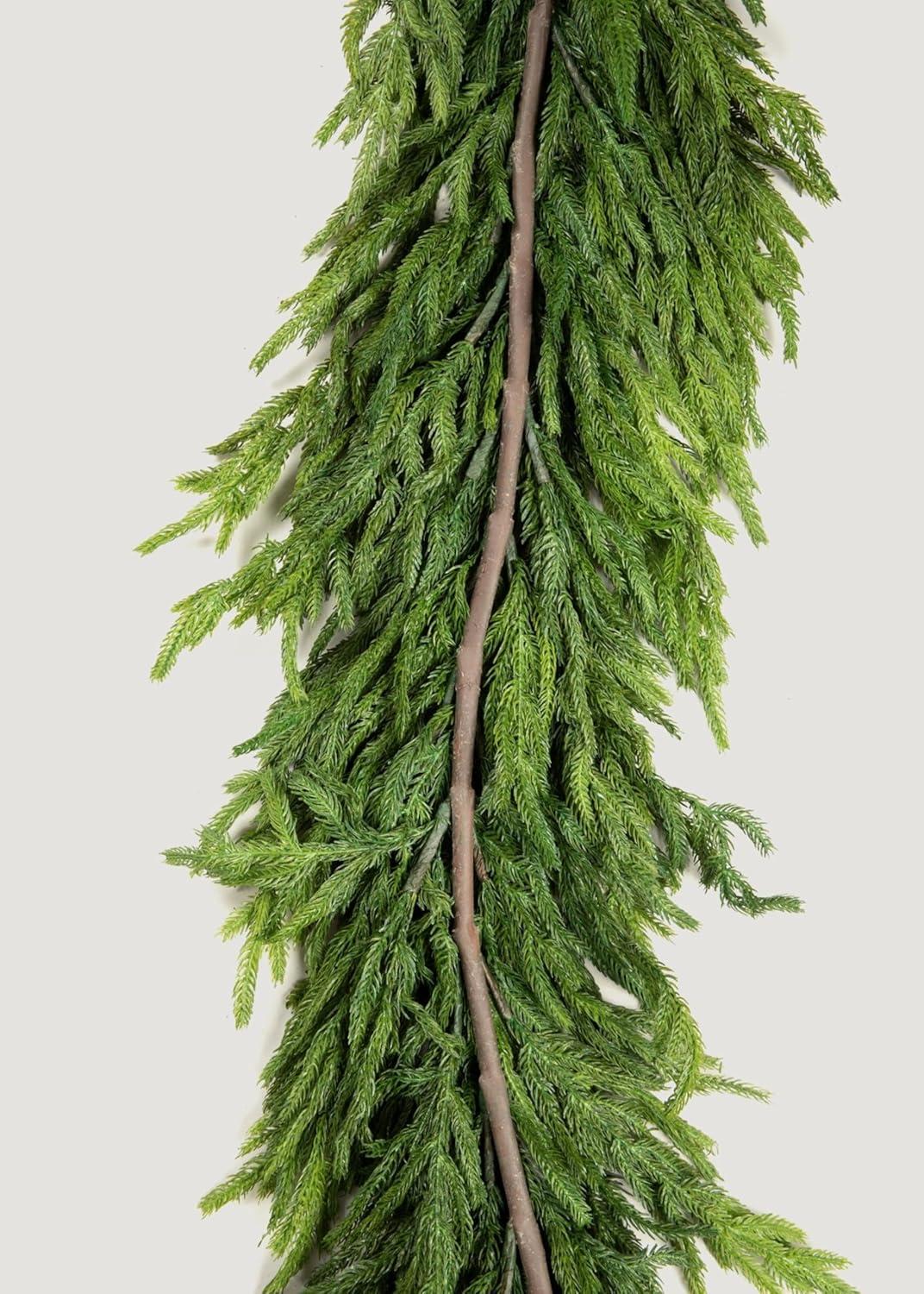 Afloral Real Touch Deluxe Norfolk Pine Garland - 96"