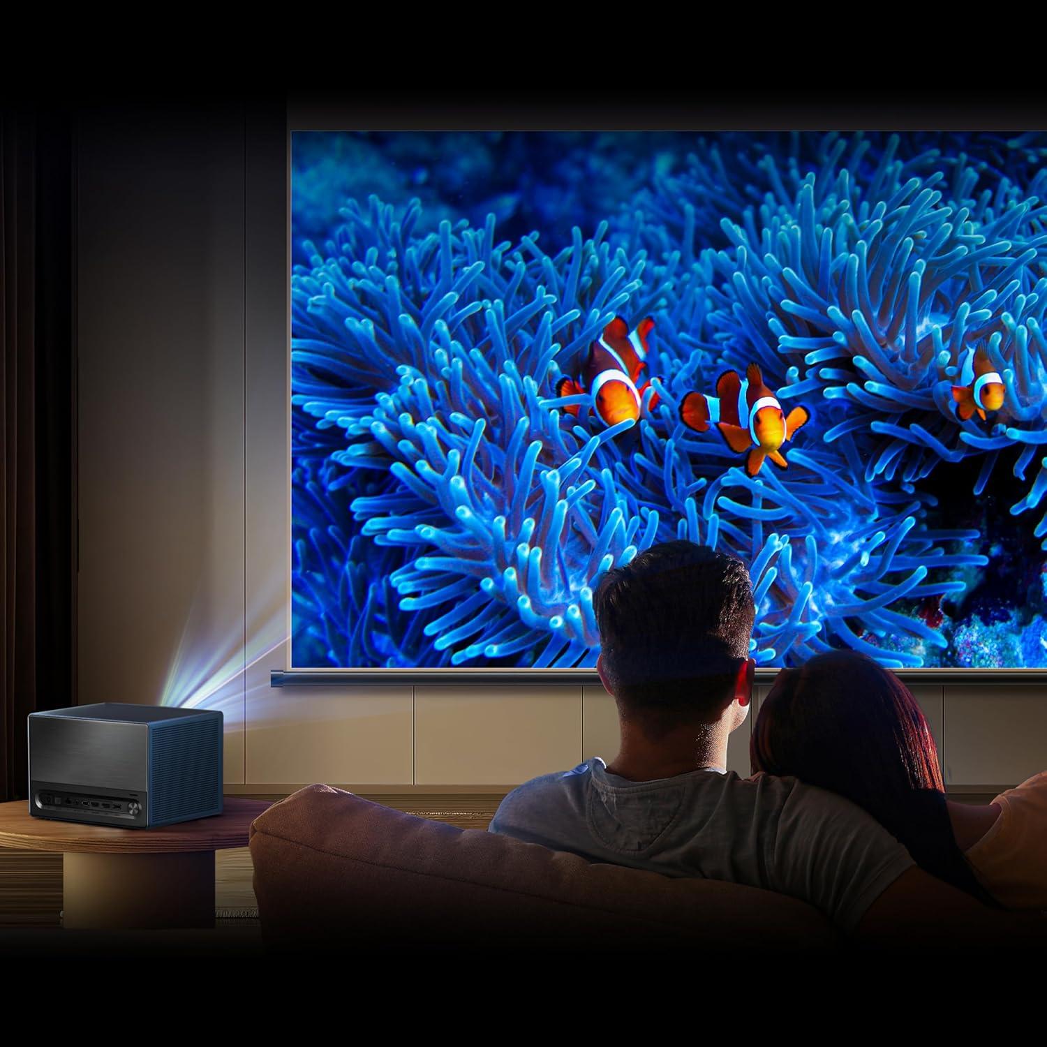 Hisense C1 Trichroma Laser 4K UHD Mini Projector with Dolby Vision, Dolby Atmos, & 1,600 Lumen Brightness