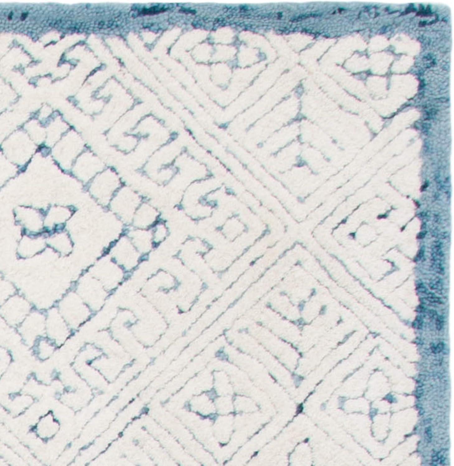 Glamour GLM660 Hand Tufted Indoor Area Rug - Blue/Ivory - 4'x6' - Safavieh