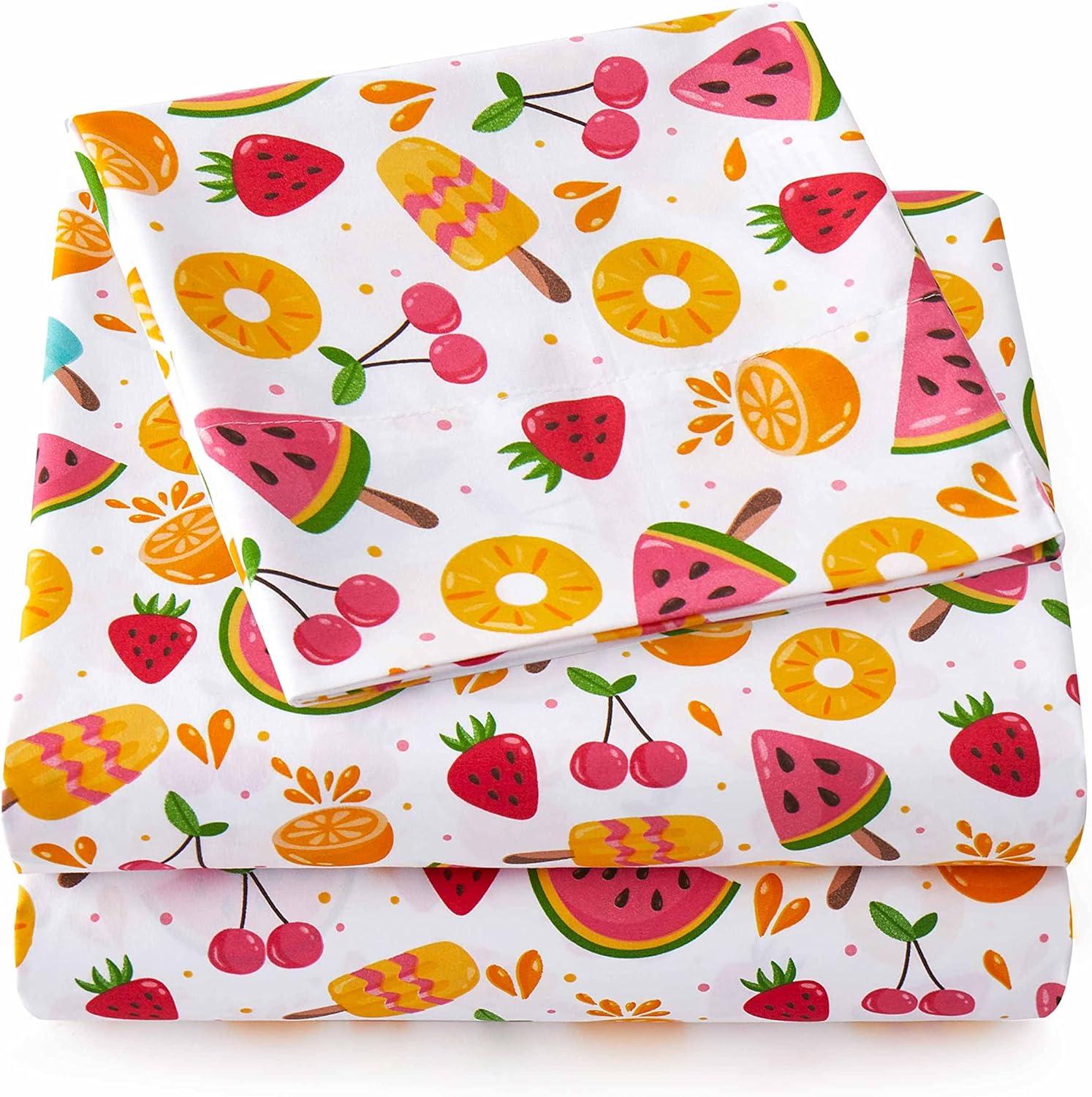 Fruity Fun Twin XL Microfiber Kids' Sheet Set