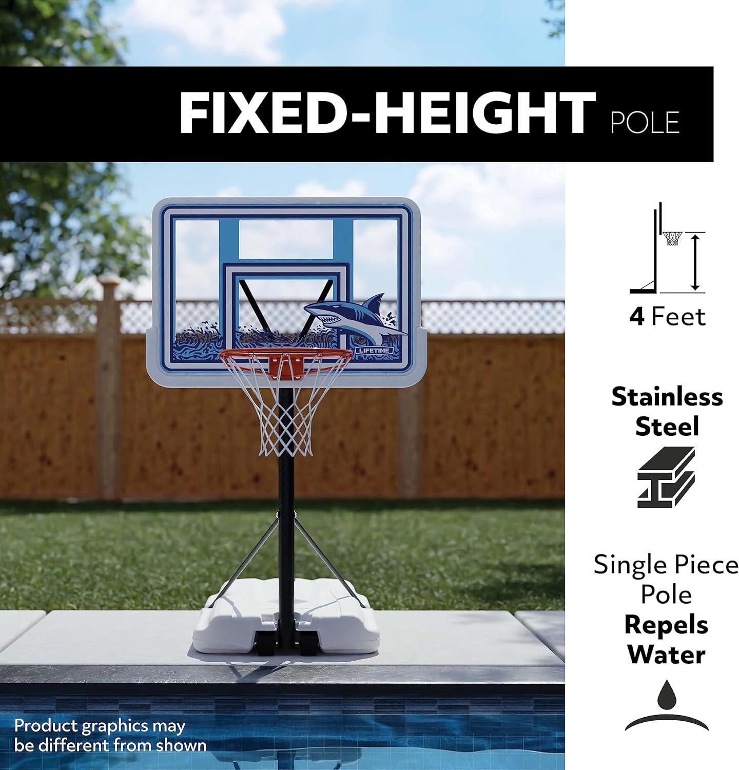 Lifetime 44" Clear Fusion Poolside Portable Hoop