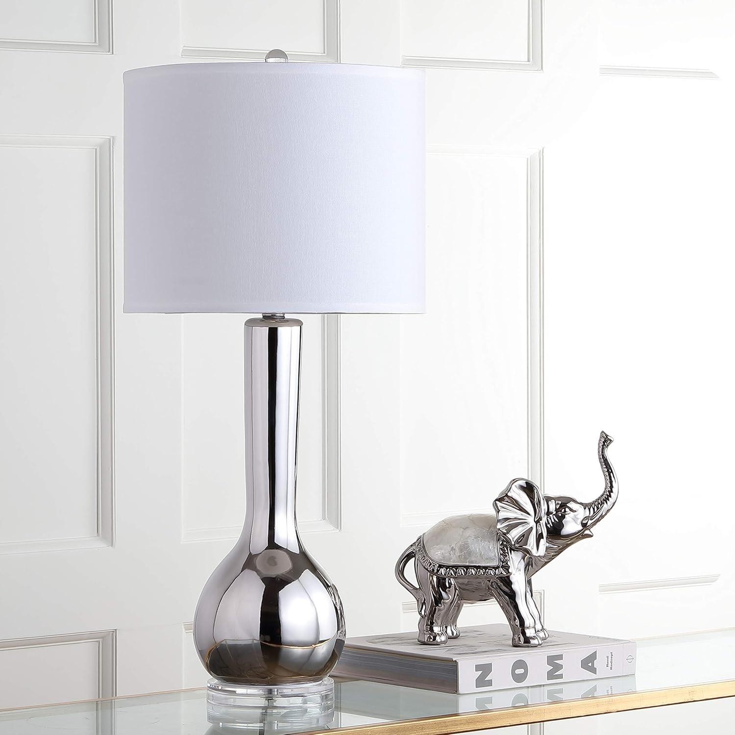 Mae Long Neck Table Lamp - 30.5 Inch Height - LIT4091 - White - Safavieh