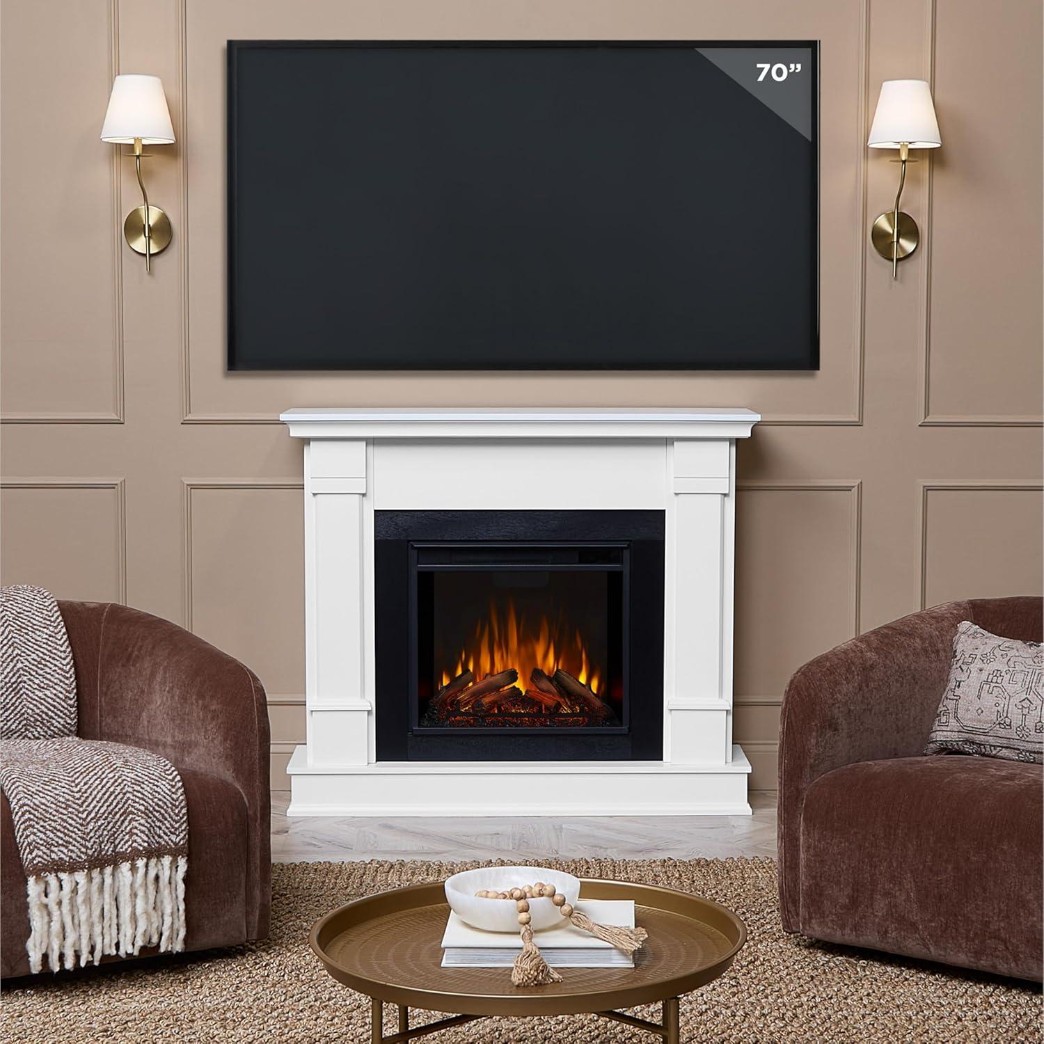 Silverton Electric Fireplace in White by Real Flame