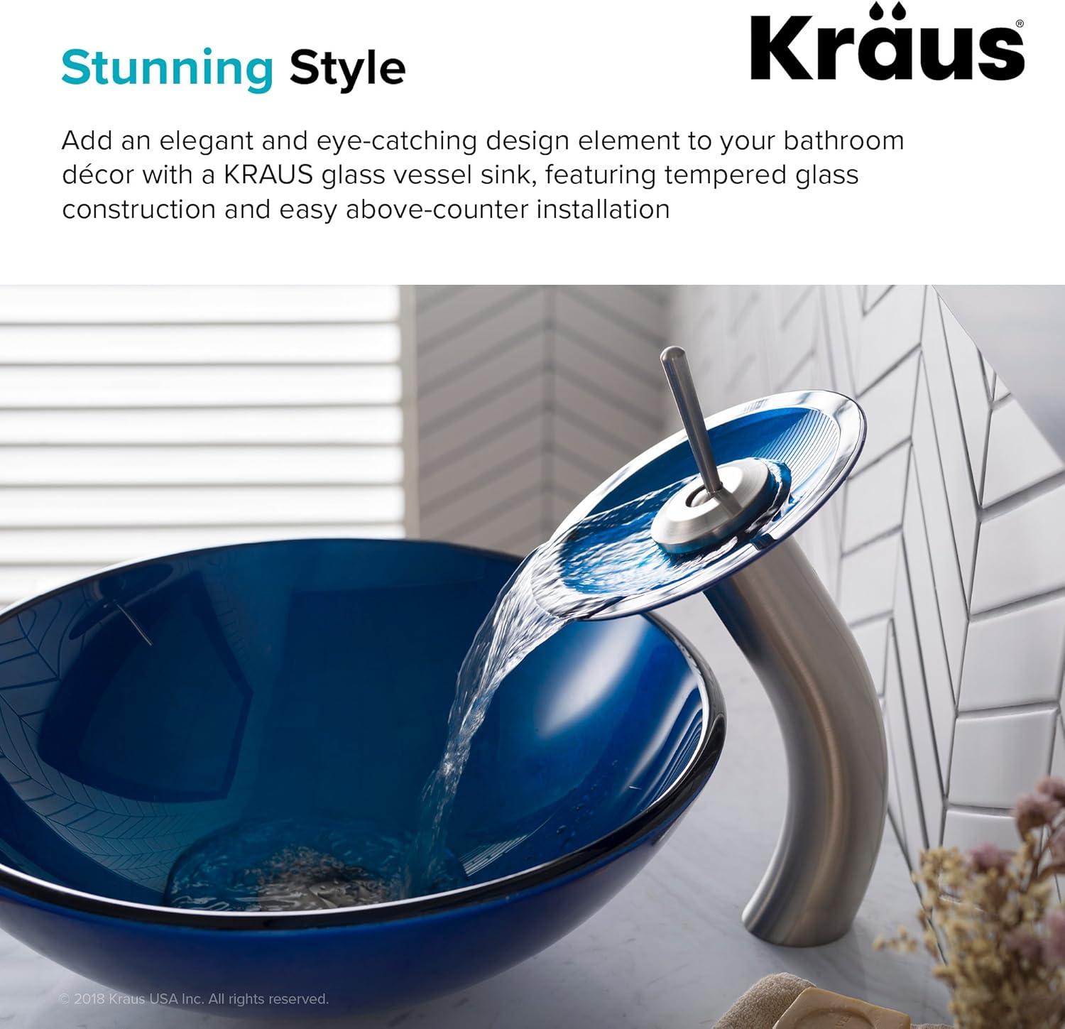 Irruption Glass Circular Vessel Bathroom Sink