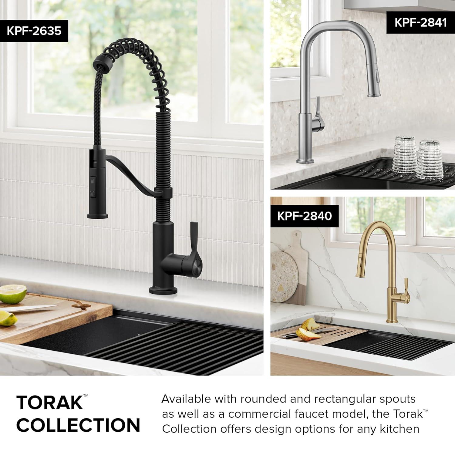 Matte Black Metal Single Handle Pull-down Kitchen Faucet with Sprayer