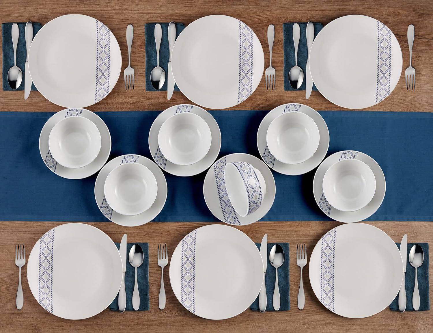 Preslie 18-Piece Porcelain Dinnerware Set, Service for 6