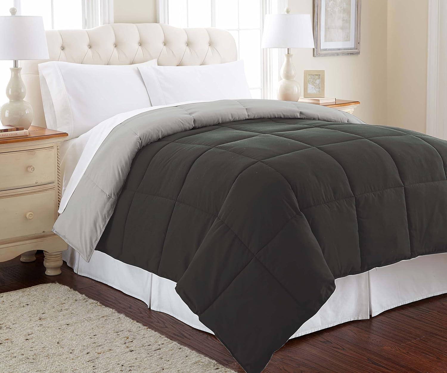 Modern Threads Sanctuary by PCT Down Alternative Microfiber Quilted Reversible Comforter & Duvet Insert - Soft, Comfortable Alternative to Goose Down - Bedding for All Seasons