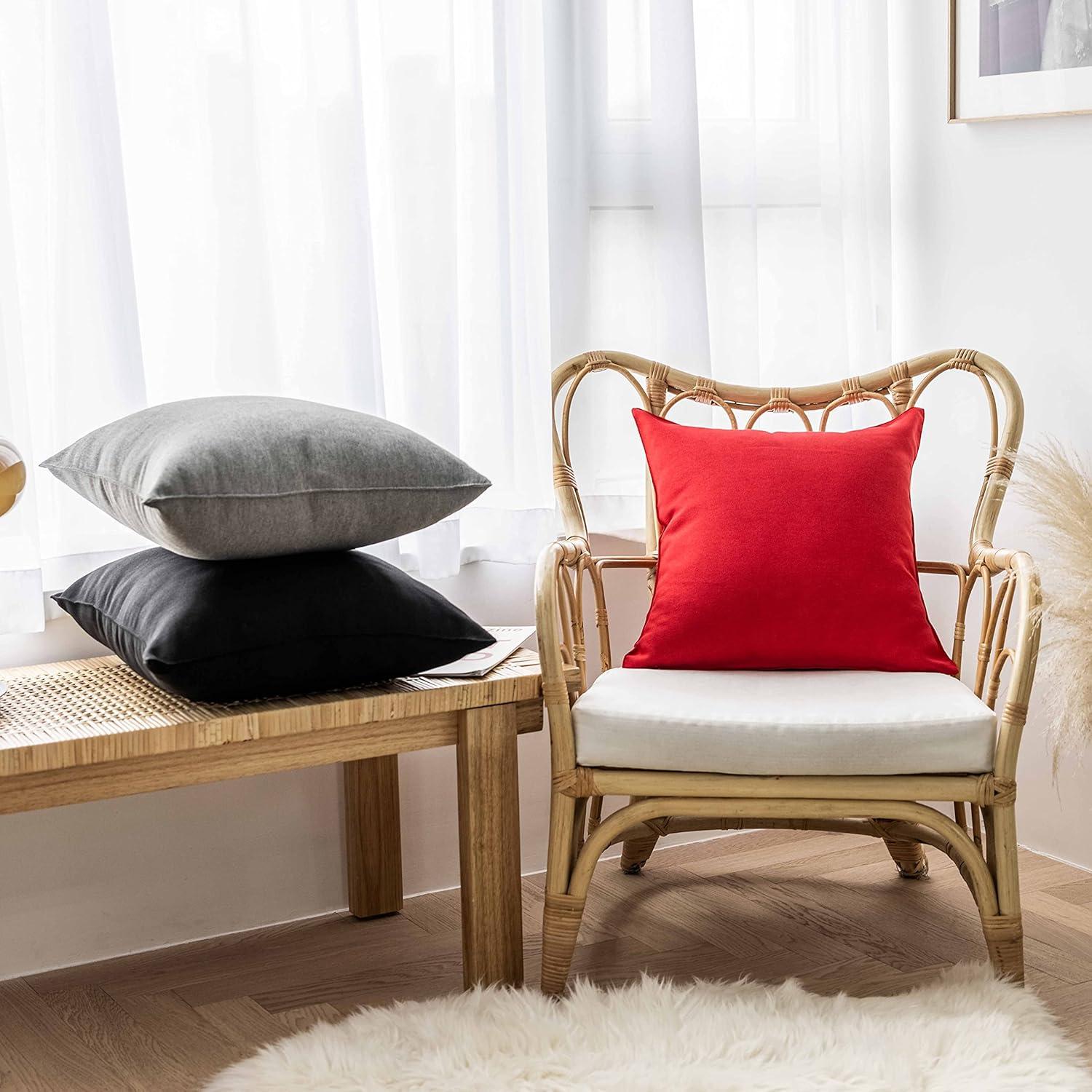 Deconovo Reversible Pillow Cover (Set of 4)