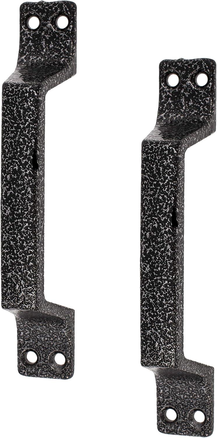Stainless Steel Pull Handle - Pack of 2 - Heavy Duty Farmhouse Door Black Handle - Utility Metal Gate Pulls Handles Outdoor