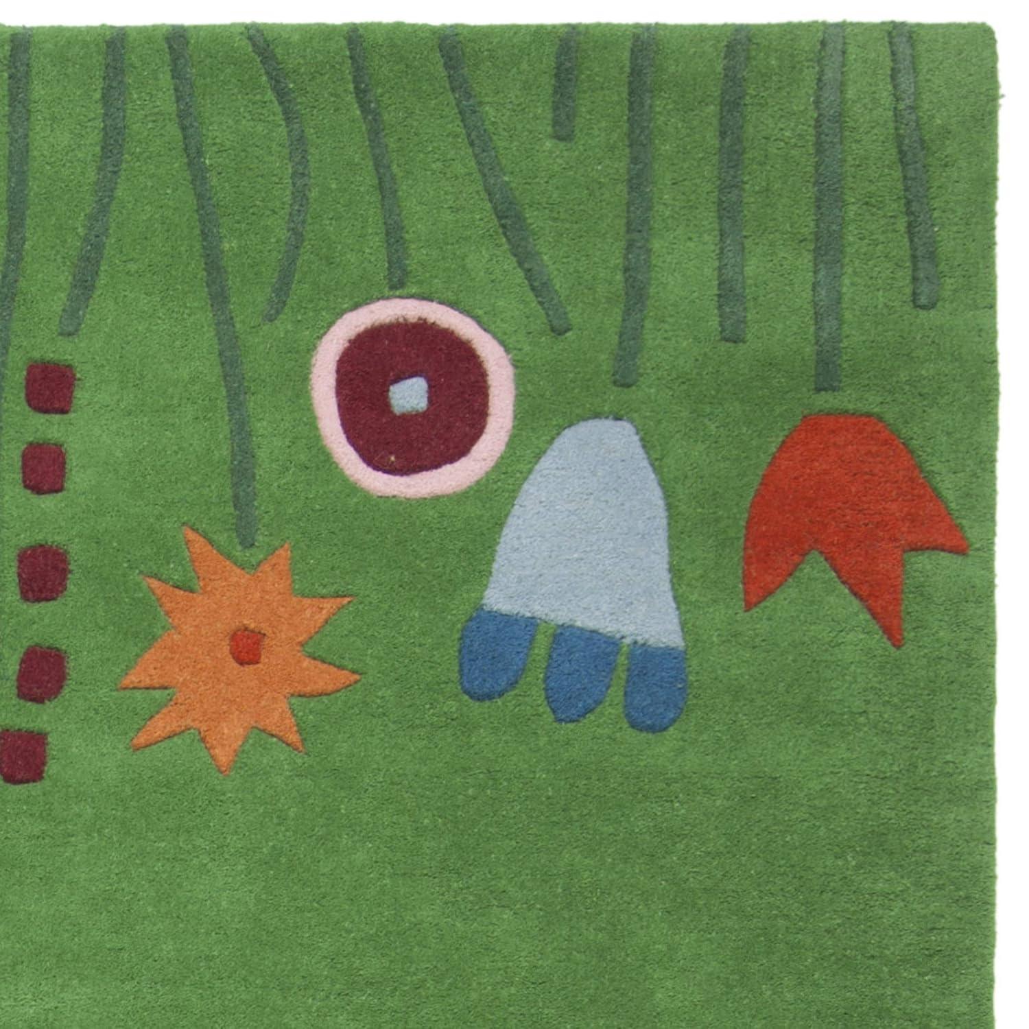 SAFAVIEH Kids Topher Play Grass Area Rug, Green/Multi, 3' x 5'