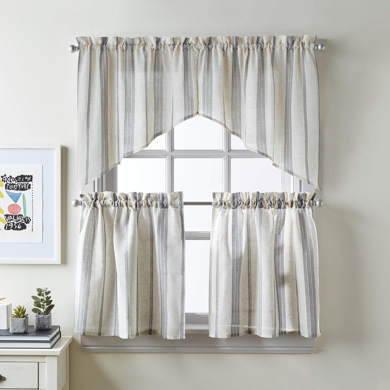 McKenzie Valance and Tier Pair Curtain Collection 24 in. Tier