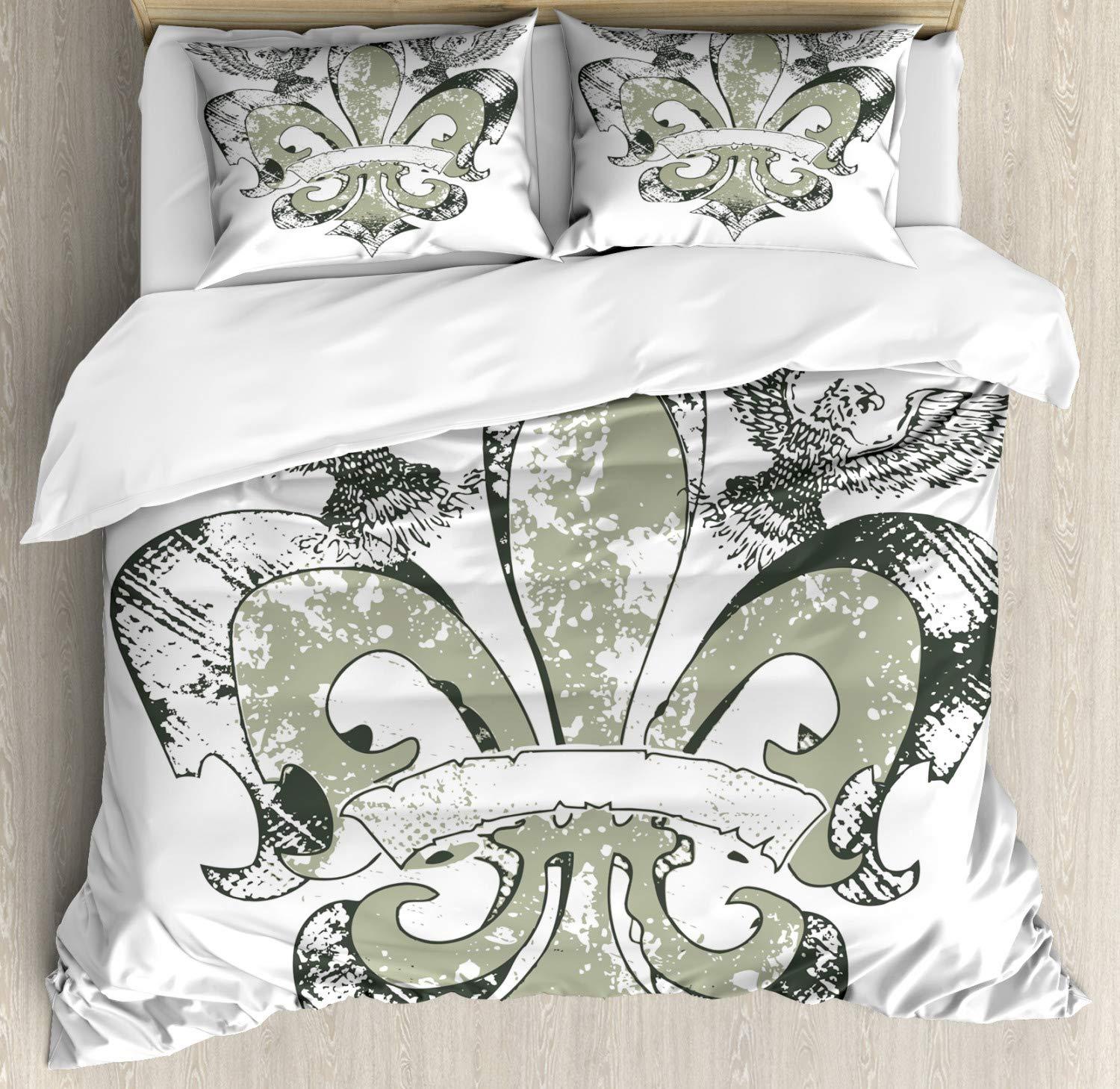 Ambesonne French Country Mixed Duvet Cover Set