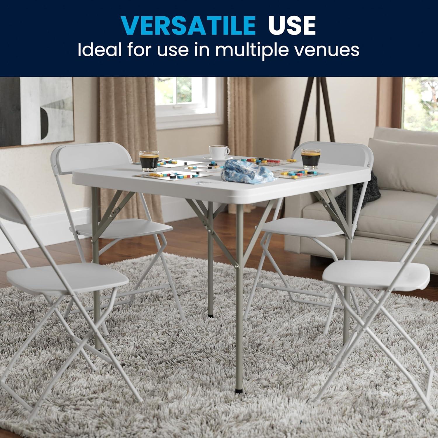Flash Furniture Noah Square Plastic Folding Event Table