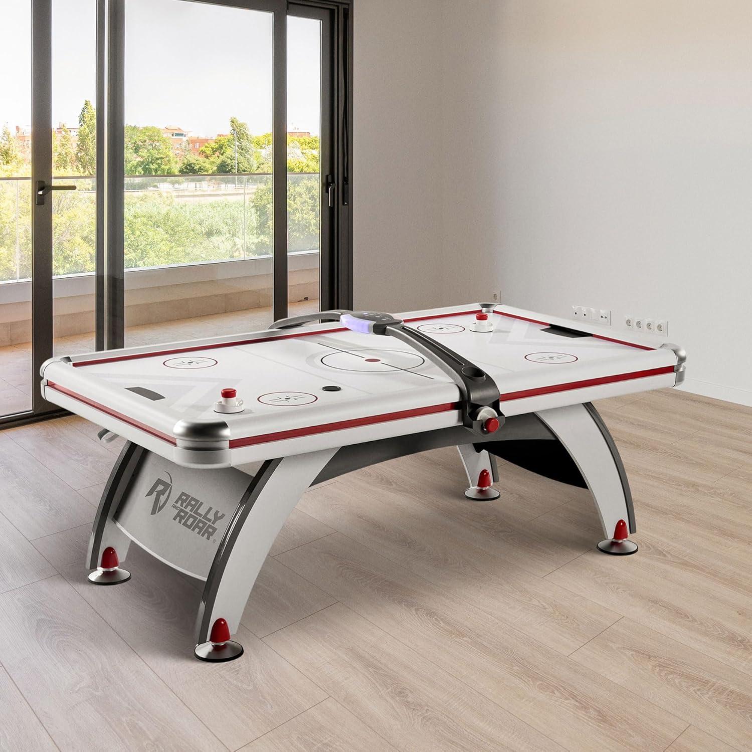 ESPN 84'' Fast Line Air Powered Hockey Table, Accessories Included, Gray,