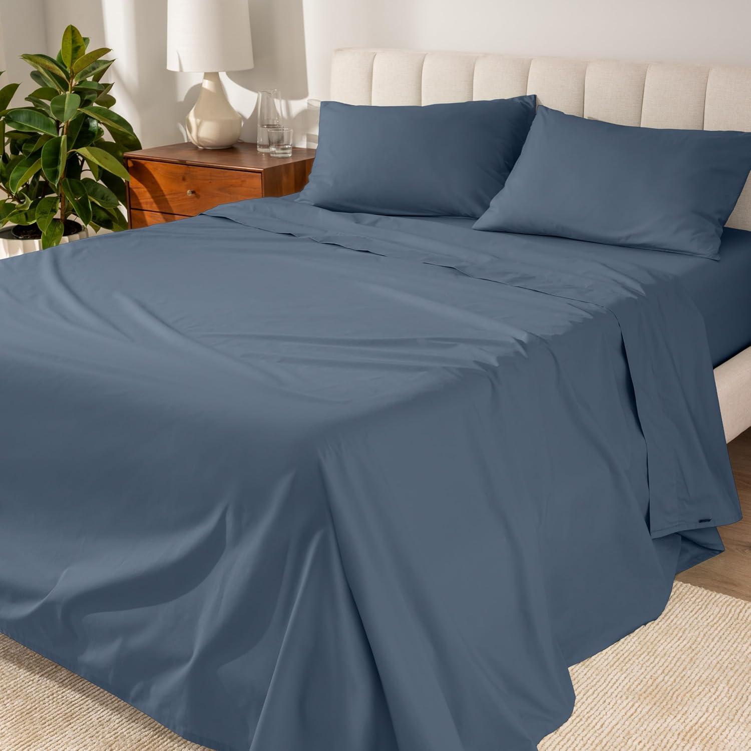 Bare Home 100% Cotton Percale Sheet Set