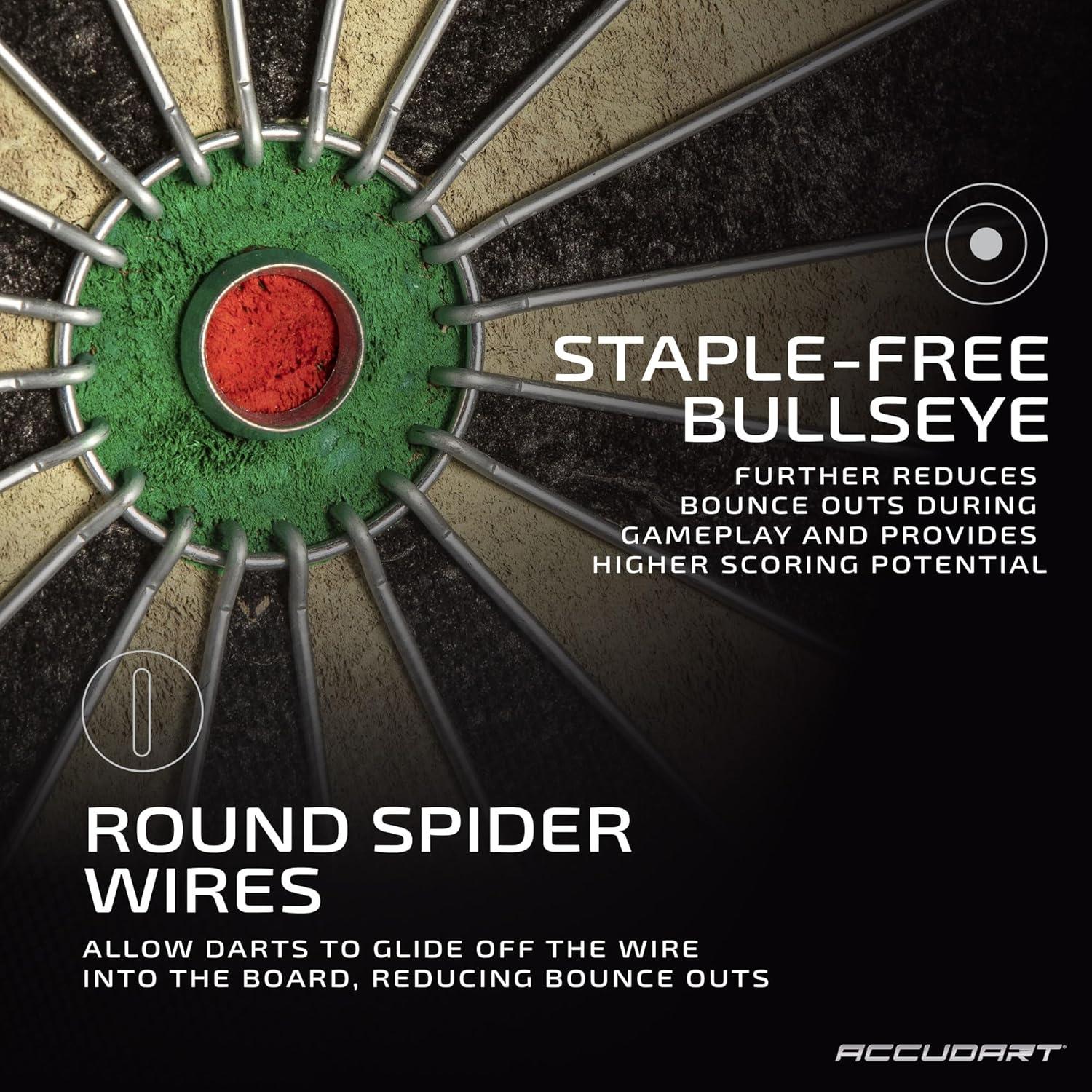 Accudart Armada Bristle Dartboard Cabinet Set with Chalkboards