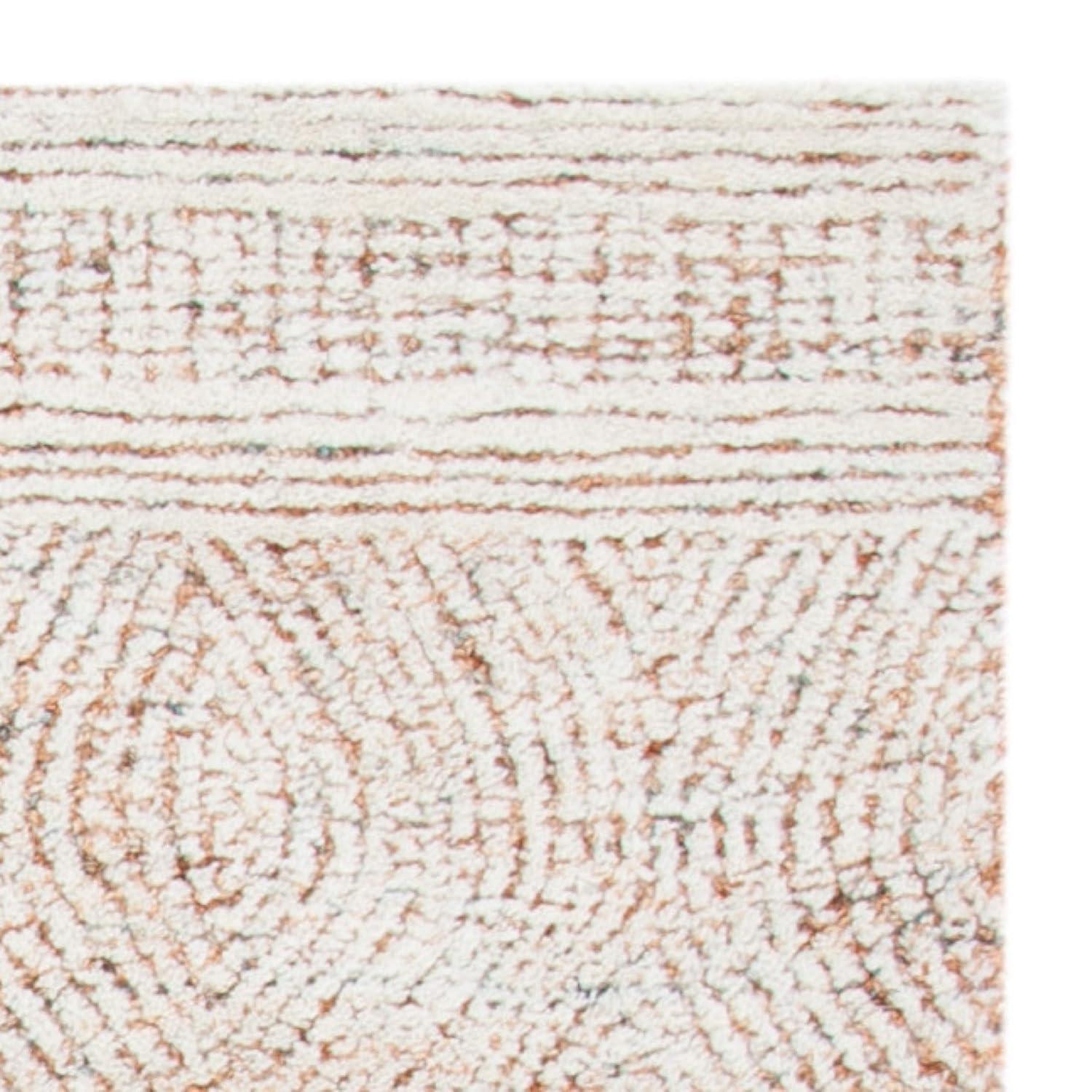 Abstract ABT340 Handmade Indoor Area Rug - Ivory/Rust - 6'x6' - Safavieh