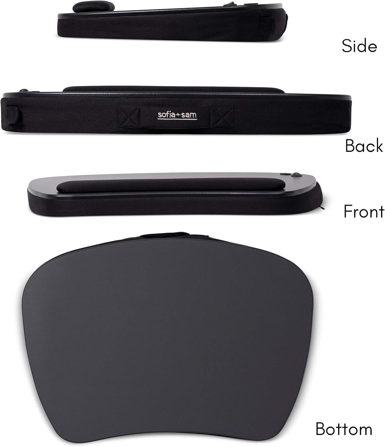 Sofia + Sam Oversized Memory Foam Lap Desk with USB Light - - Fits Laptops Up to 17 Inches - Matte Black