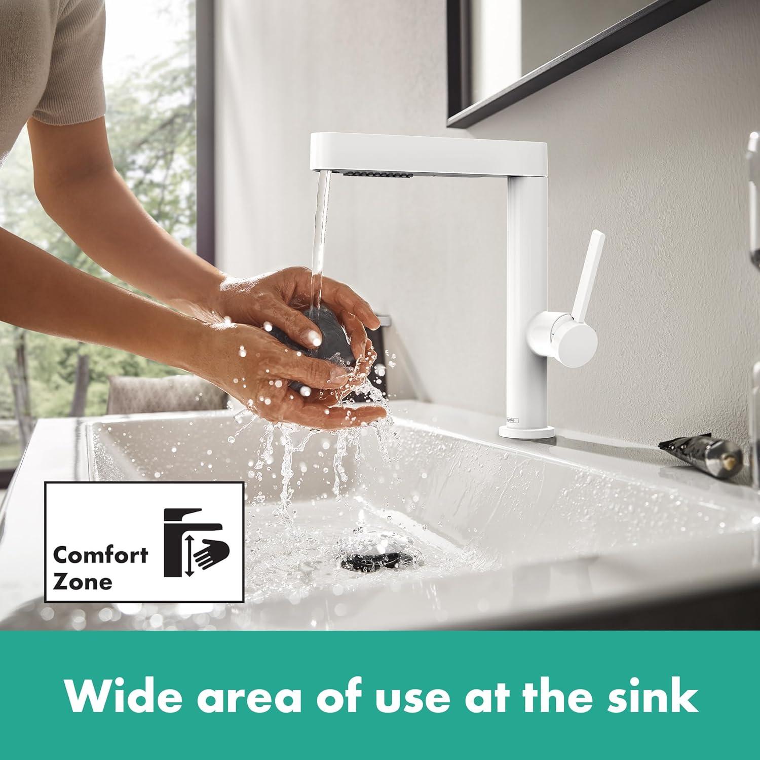 hansgrohe Finoris Single-Hole Faucet 230 with 2-Spray Pull-Out, 1.2 GPM