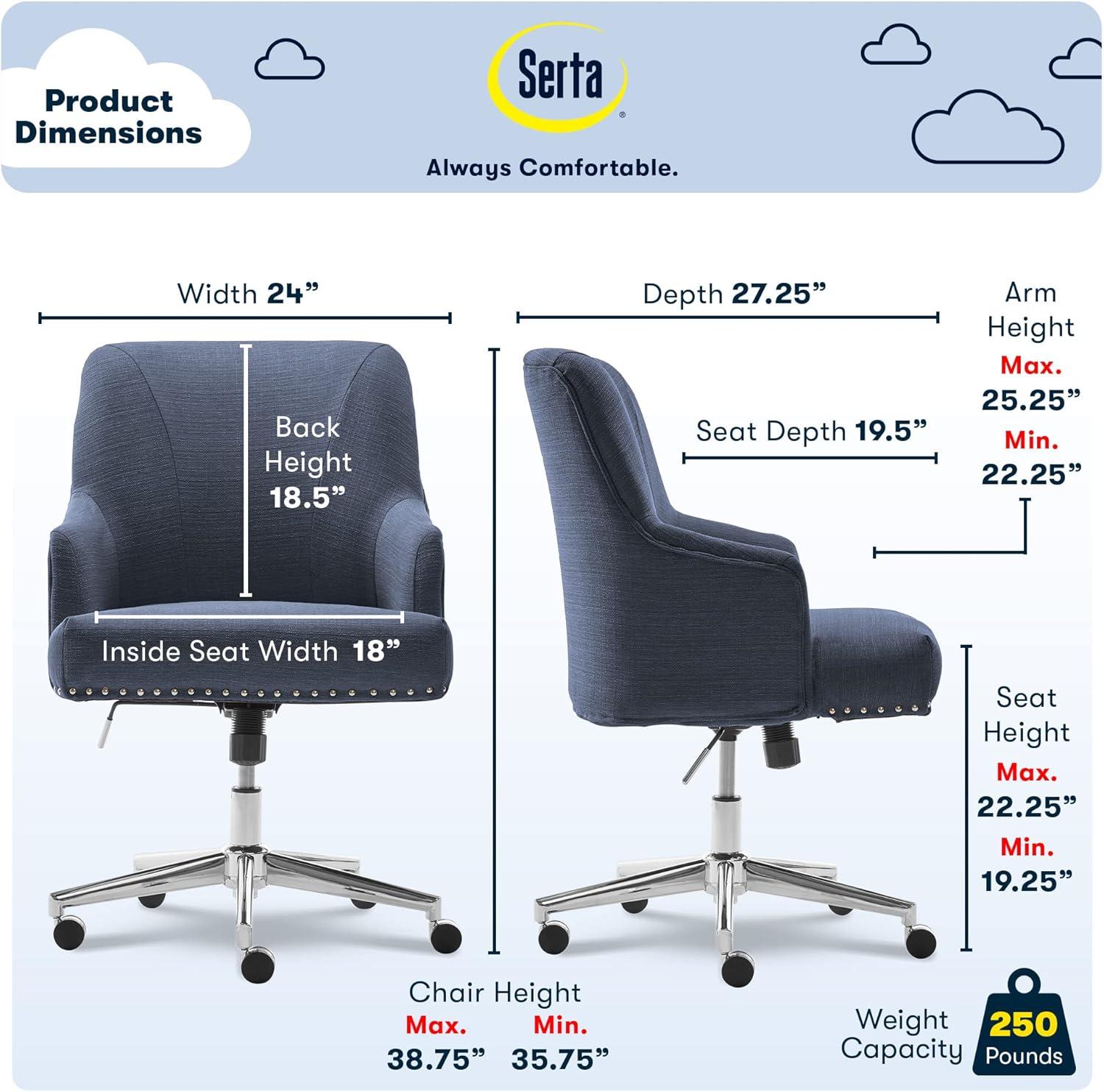 Style Leighton Home Office Chair - Serta