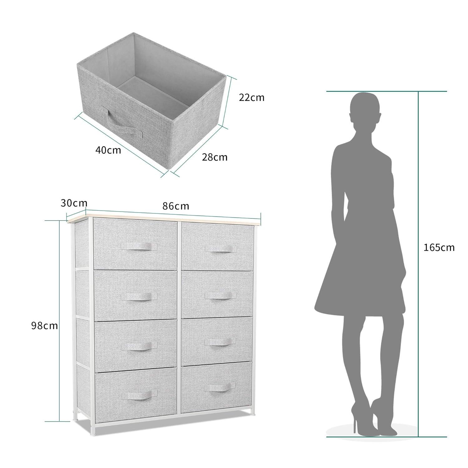 YITAHOME 8 Drawers Dresser Bedroom Unit Shelf Organizer Storage Tower Cabinet