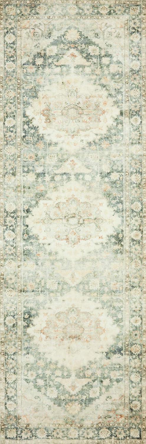 Loloi II Rosette Oriental Teal / Ivory Area Rug