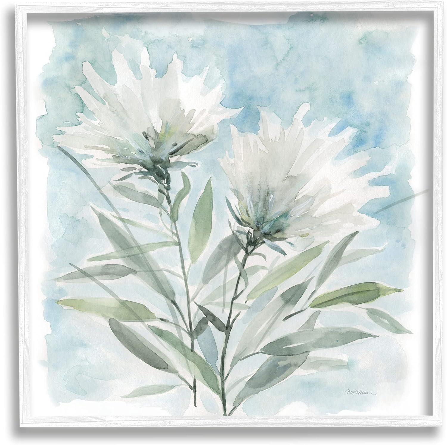 Stupell Industries " Abstract Florals White Petals Blue Sky " by Carol Robinson
