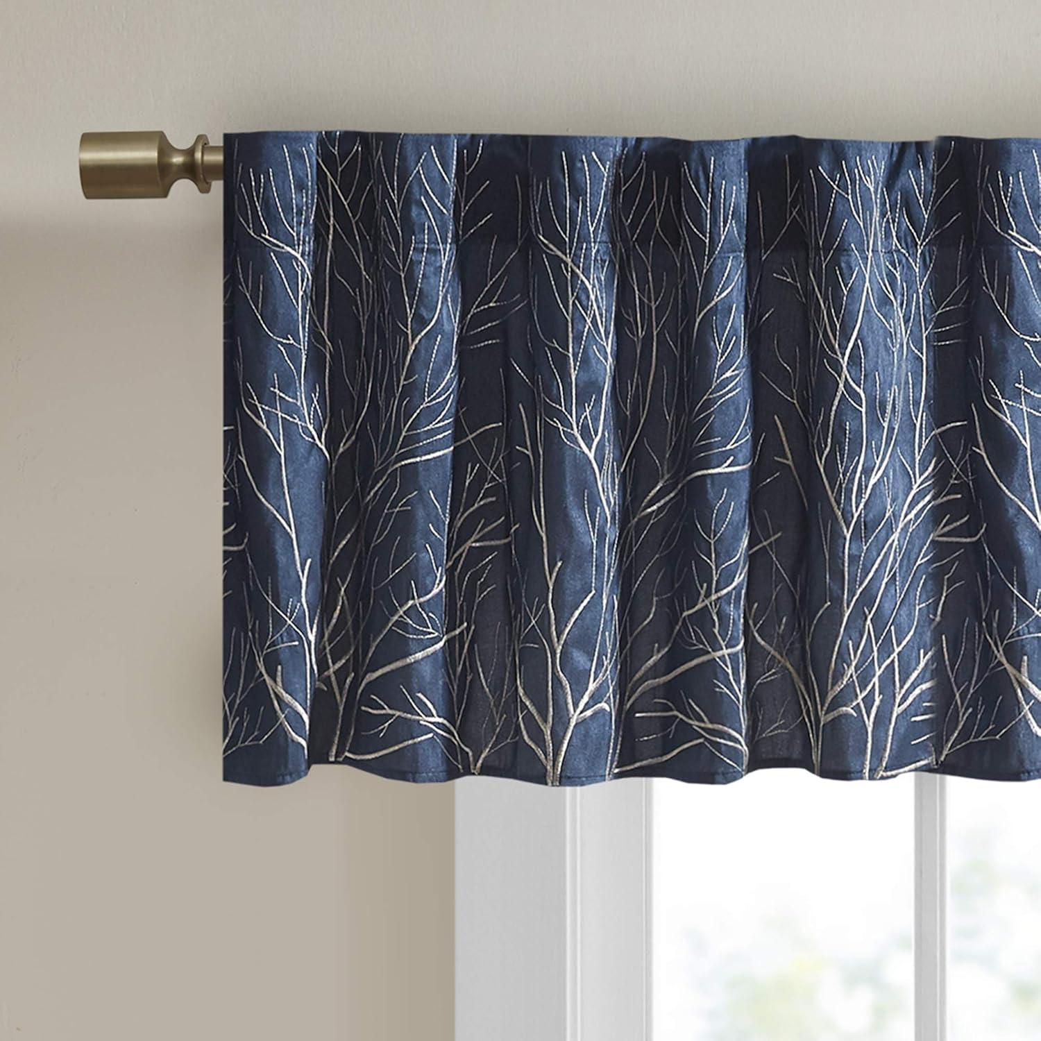 Andora Faux Silk Embroidered Window Valance