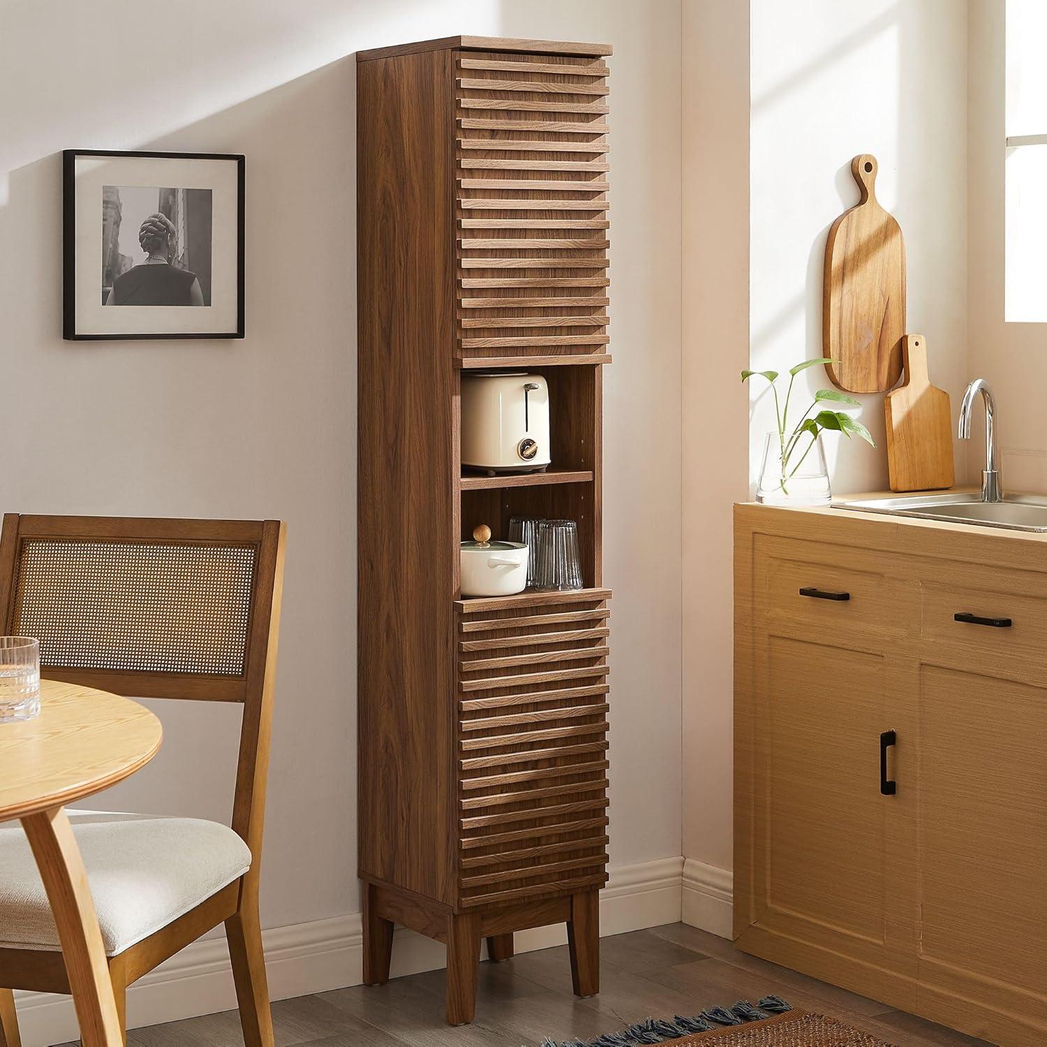 Modway Render Tall Narrow Bathroom Storage Cabinet