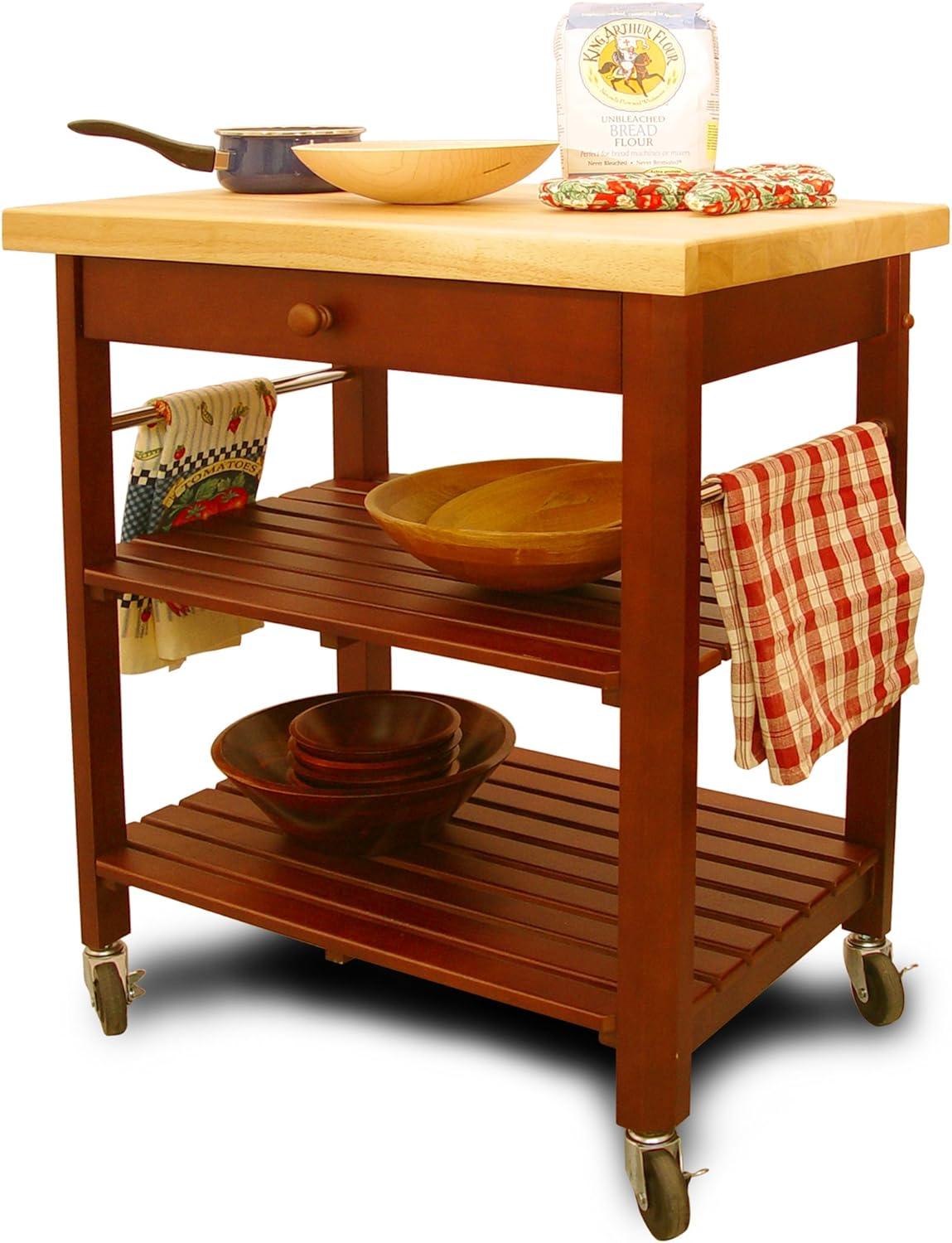 Javed Solid Wood Kitchen Cart