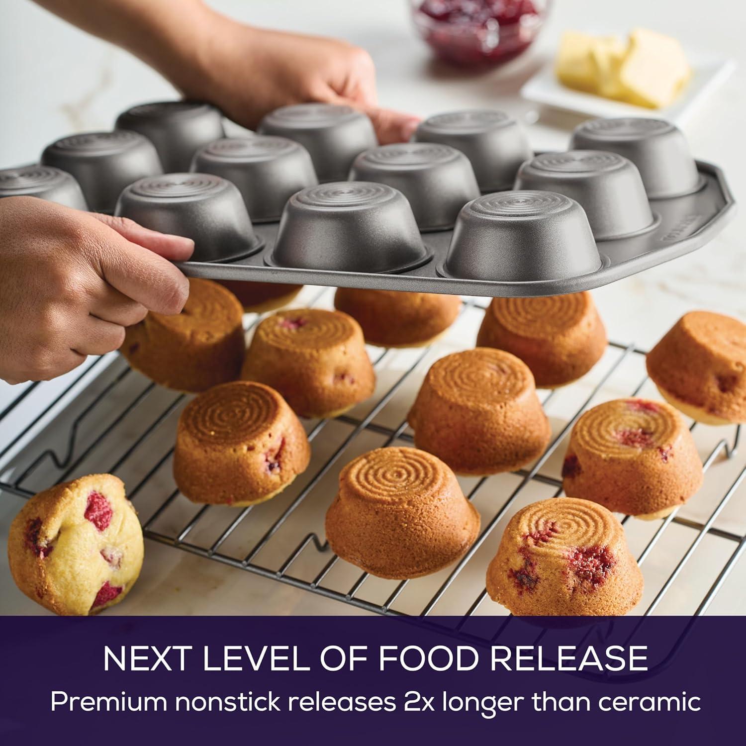 Circulon Bakeware Nonstick Muffin Pan / Cupcake Pan, 12-Cup, Gray & Reviews | Wayfair