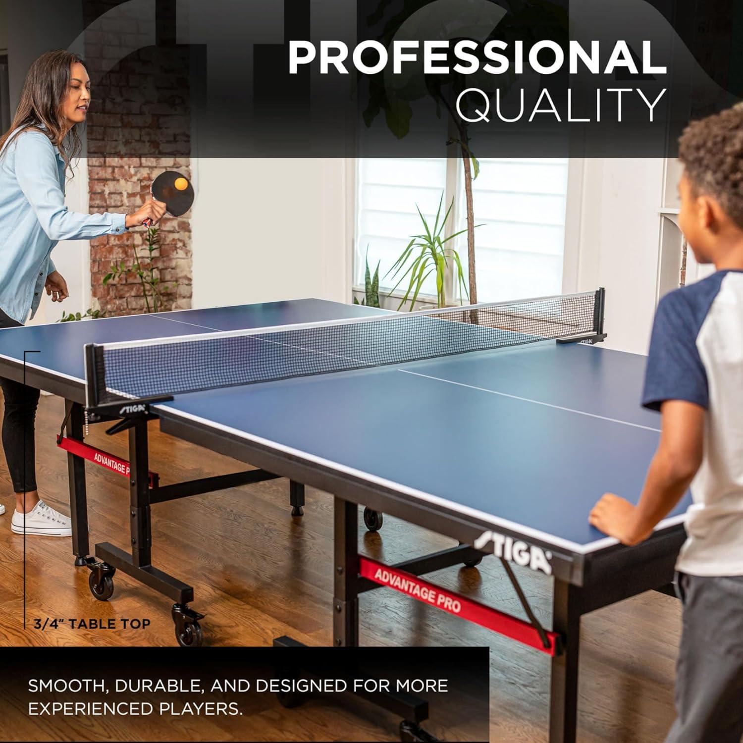 STIGA Stiga Advantage Pro Regulation Size Foldable Indoor Table Tennis Table (19mm Thick)