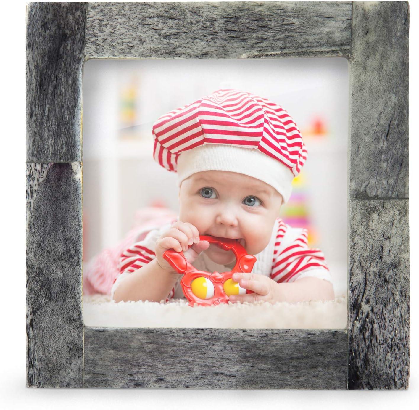 Handicrafts Home Baby Picture Frame for Newborn Girls and Boys Shower Frames Set of 3 Grey