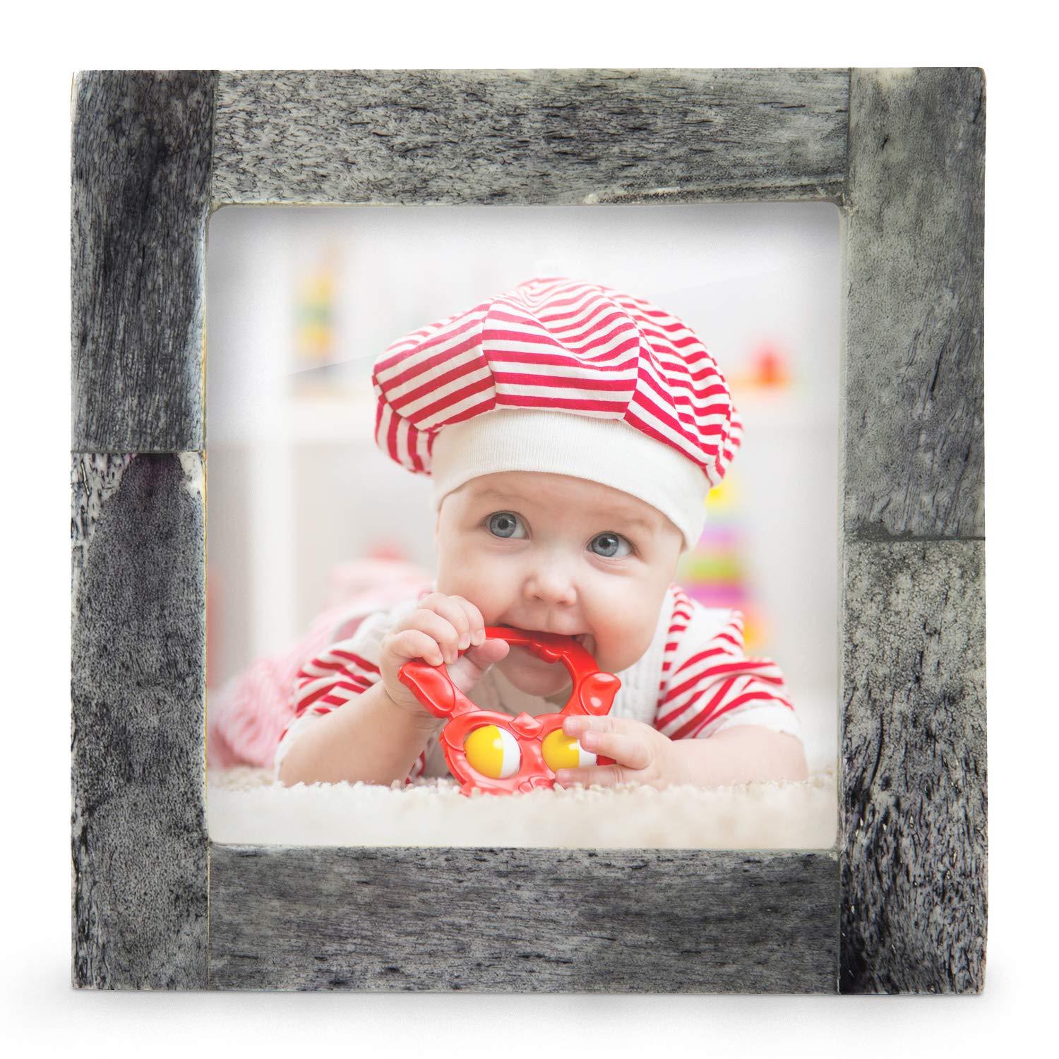 Handicrafts Home Baby Picture Frame for Newborn Girls and Boys Shower Frames Set of 3 Grey