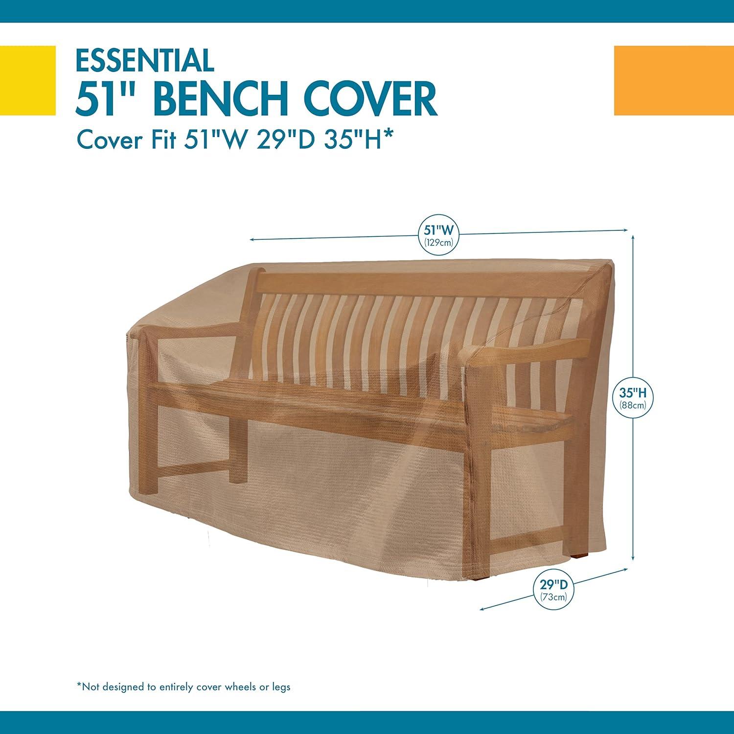 Essential Water-Resistant Light Brown Bench Cover