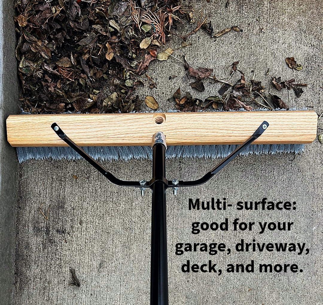 Pbma24004 Heavy Duty 24" Multi-Surface Push Broom with Silver/Black Handle