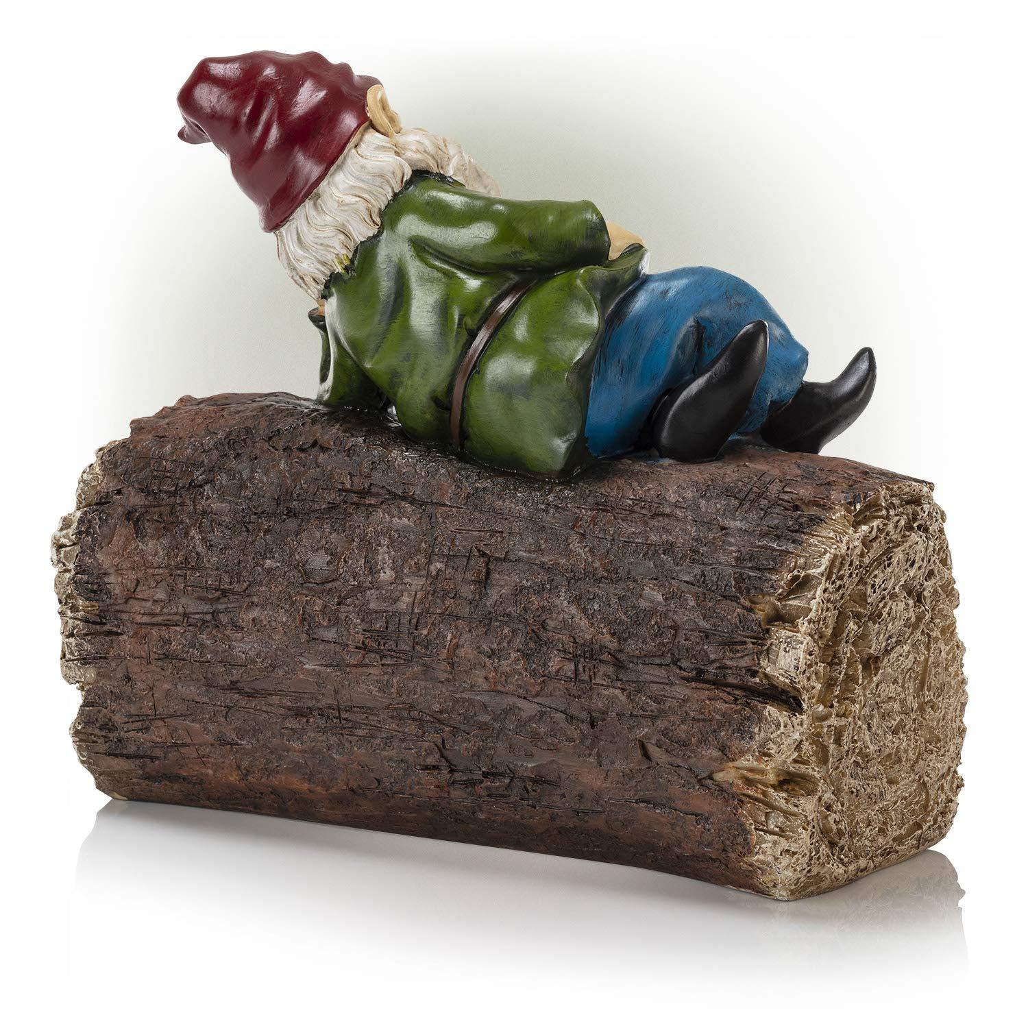 Alpine Corporation Gnome and Welcome Sign Statue