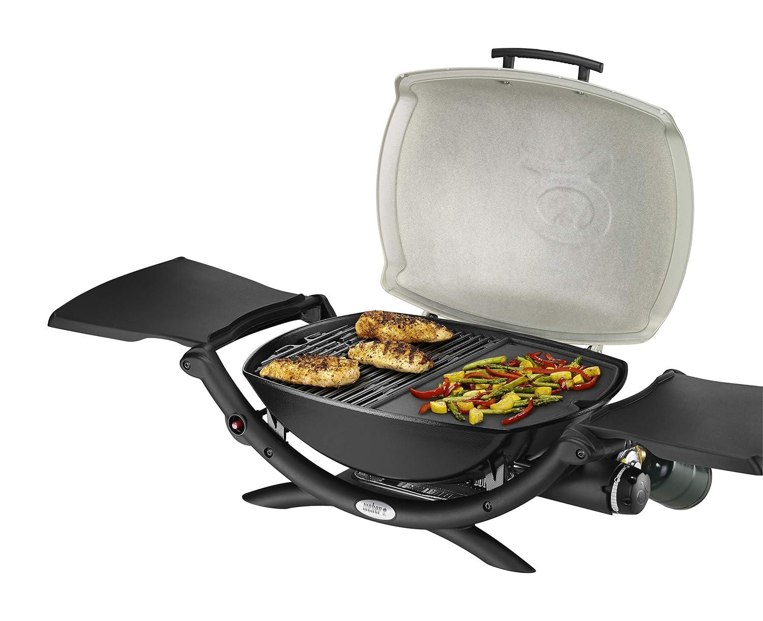 Black Porcelain-Coated Steel Grill Top Griddle for BBQ
