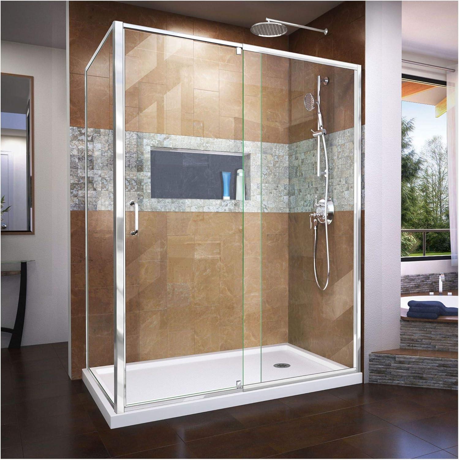 Flex 34.5" x 72" Rectangle Pivot Shower Enclosure